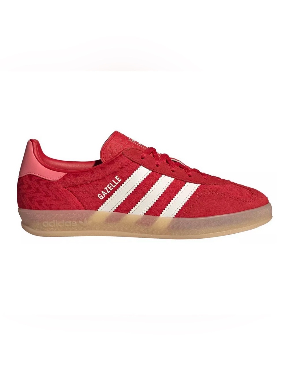 Adidas Gazelle Red Suede Sneakers with White Stripes RARE- Better scarlet NWT 8